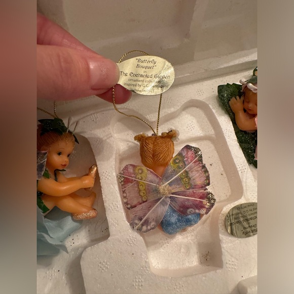 Ashton Drake heirloom ornaments, the enchanted garden series. Set of 3 no box. - Picture 5 of 5